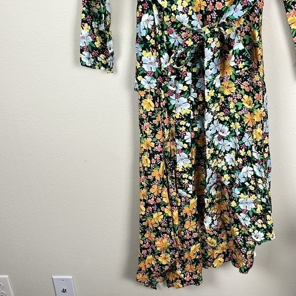 Maje Roen Floral Asymmetric Midi Dress - Picture 7 of 8